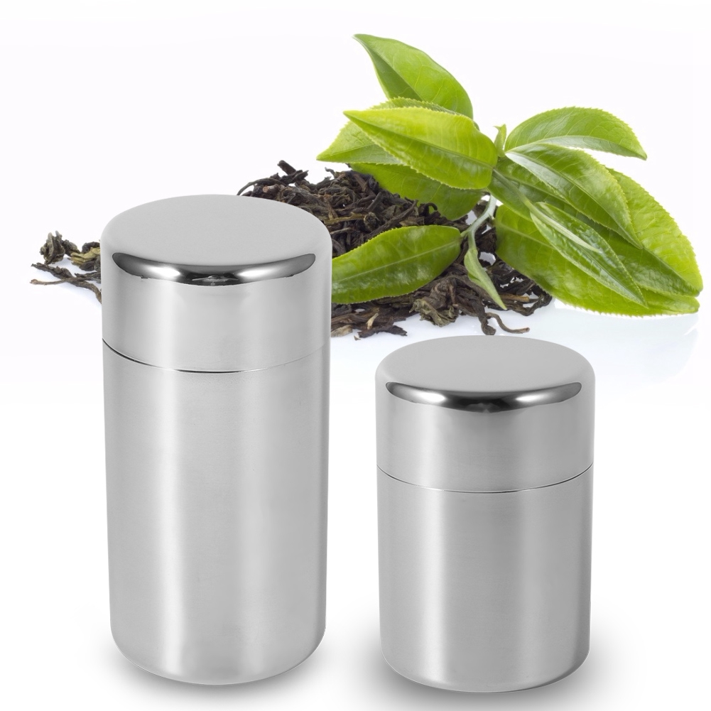 Coffee Tea And Sugar Canisters - Stainless Steel Tea Tins Canister Home