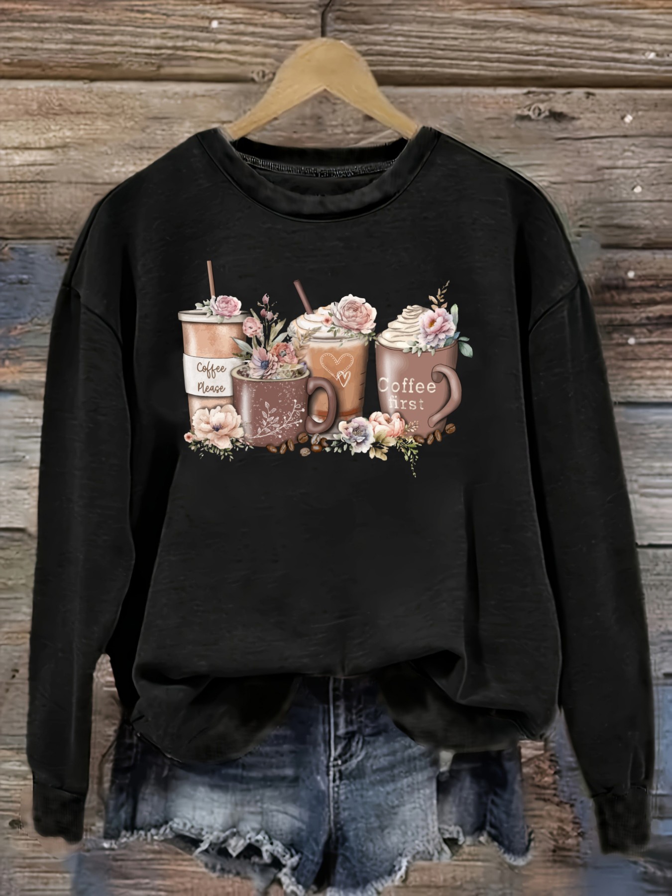 Coffee & Tea Collective - Women's Casual Long Sleeve Crew Neck