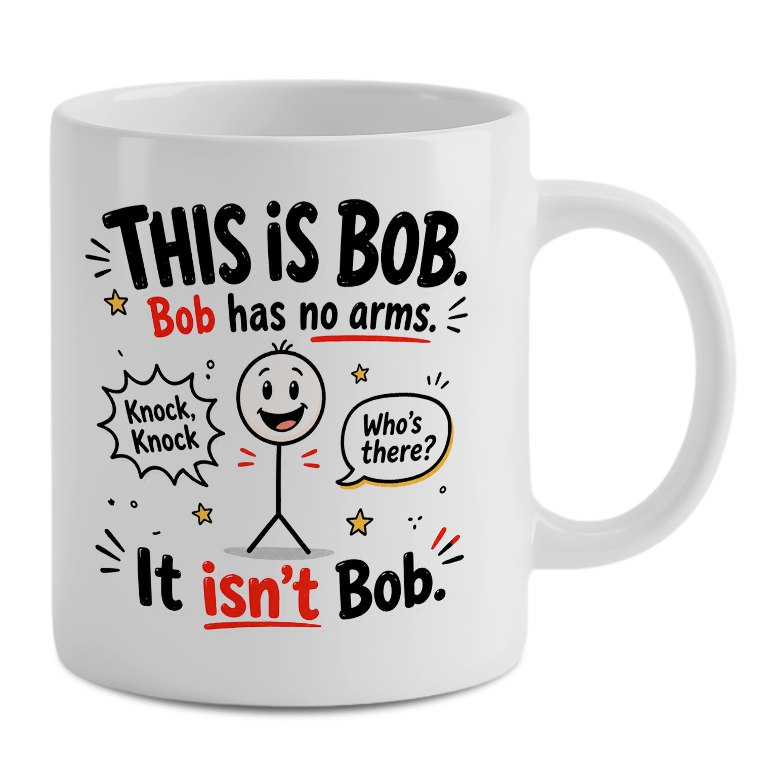 Coffee Tea Jokes - Funny White Ceramic Coffee Mug –