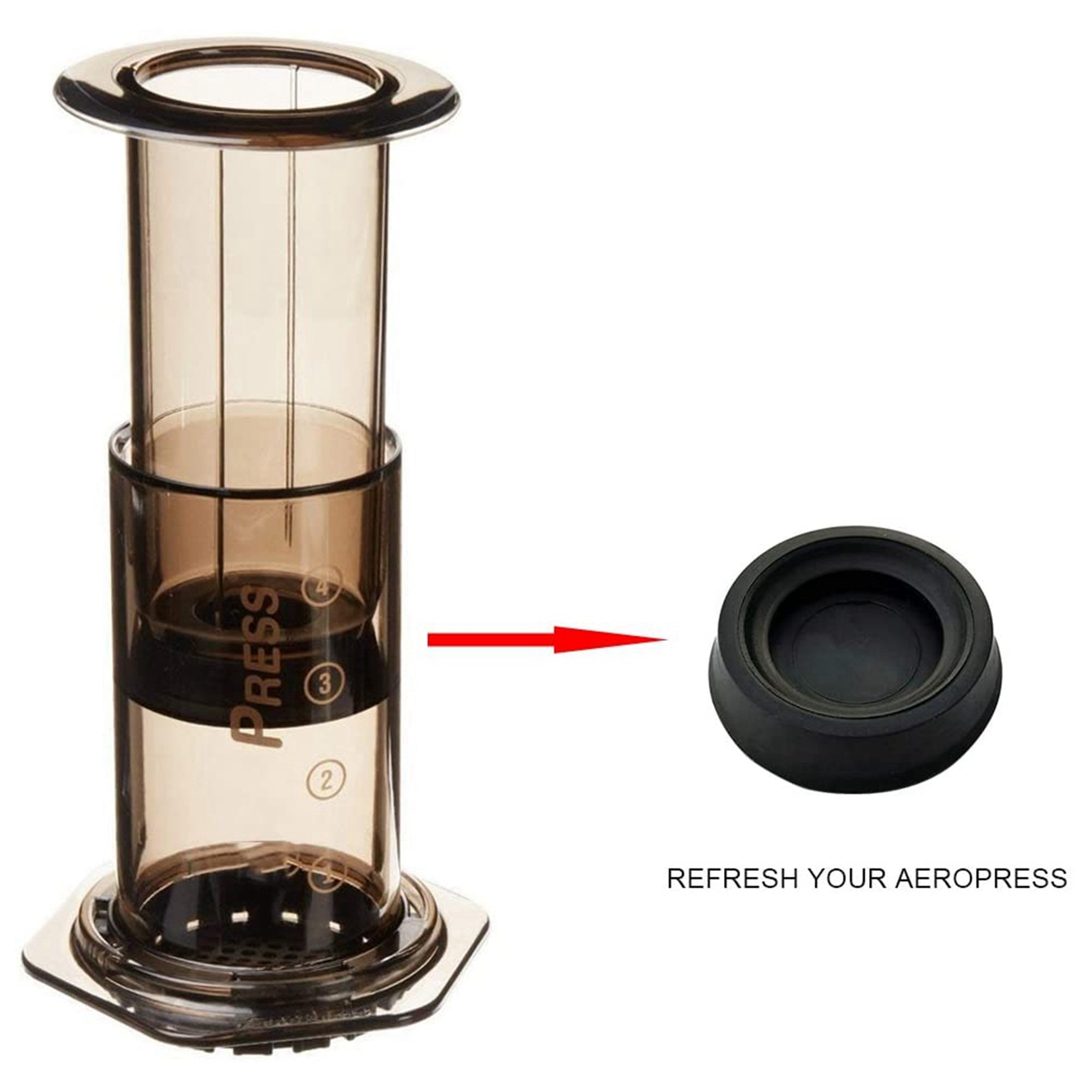 Aeropress Coffee Maker - A84G-4X Plunger Rubber Seal For Use
