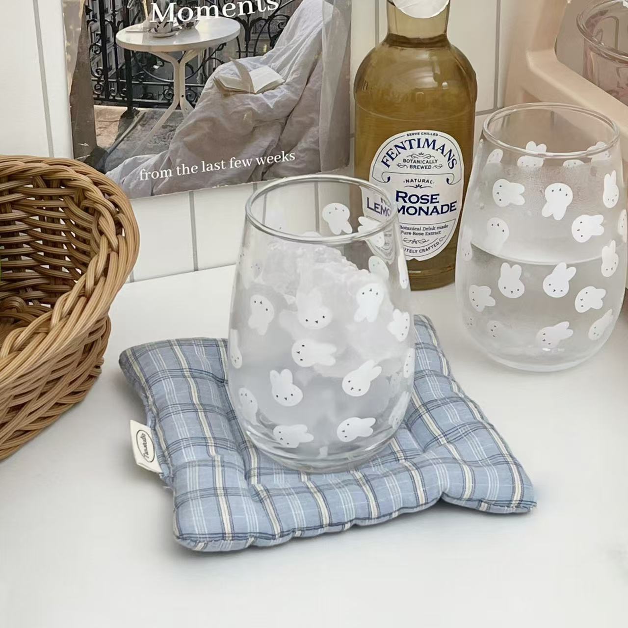 Cute Miffy Rabbit Printed Glas - Coffee And Tea Glass 评论和价格