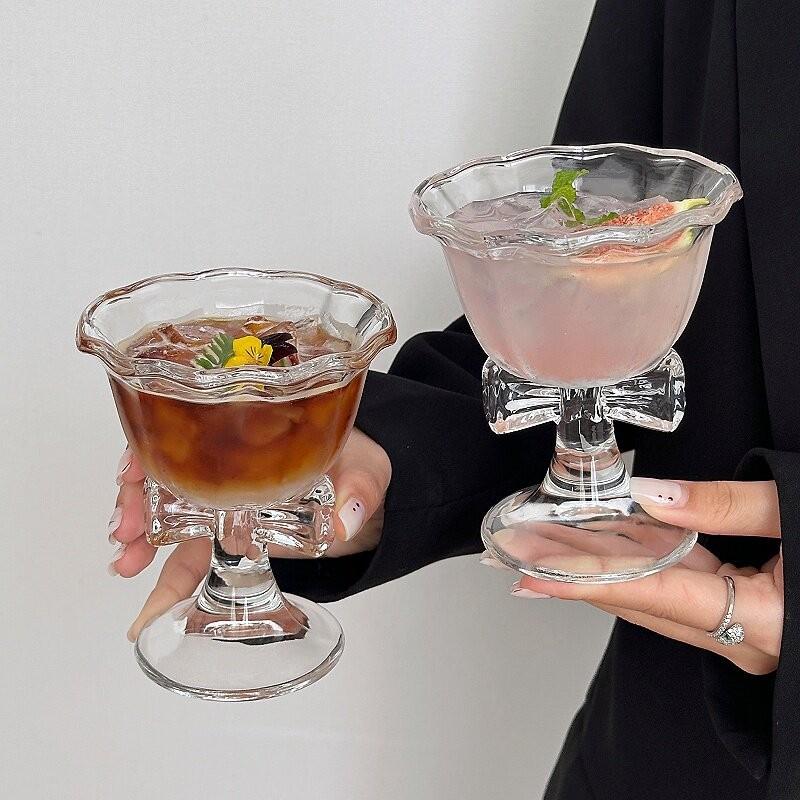 New Bow Glass Cute Water Cup C - Water Tea And Coffee 评论和价格