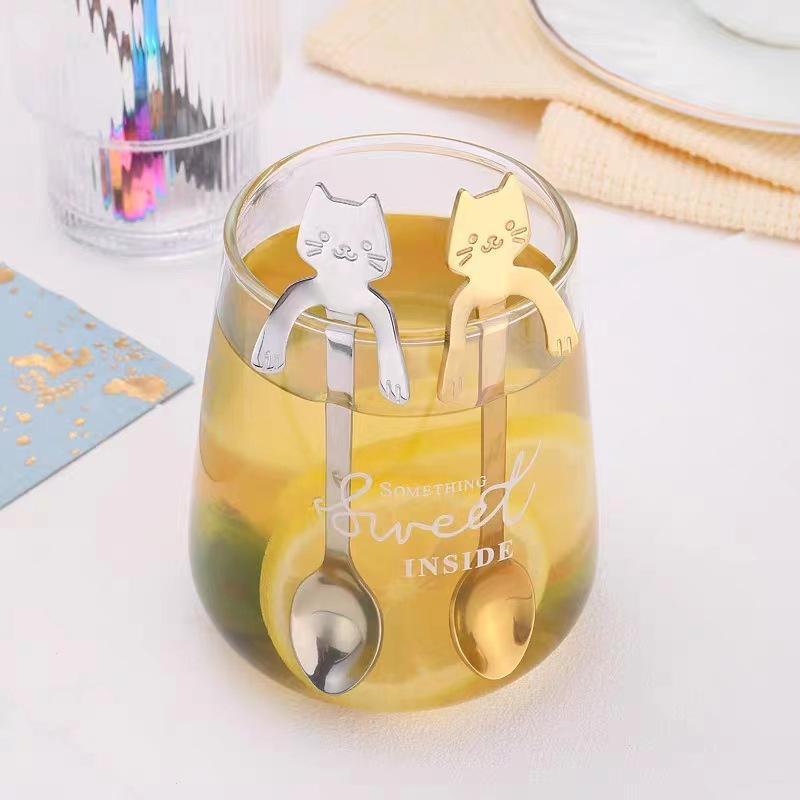 *1Pcs Stainless Steel Cute Cat - Coffee Tea Love 评论和价格