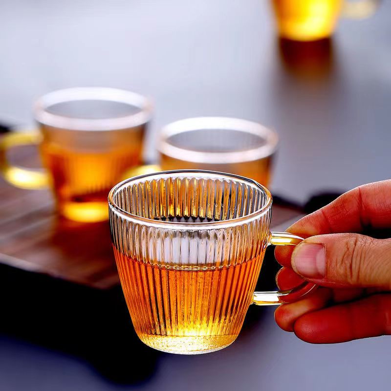 Glass Tea Cups small Cups Home - Coffee Tea Sugar Set 评论和价格