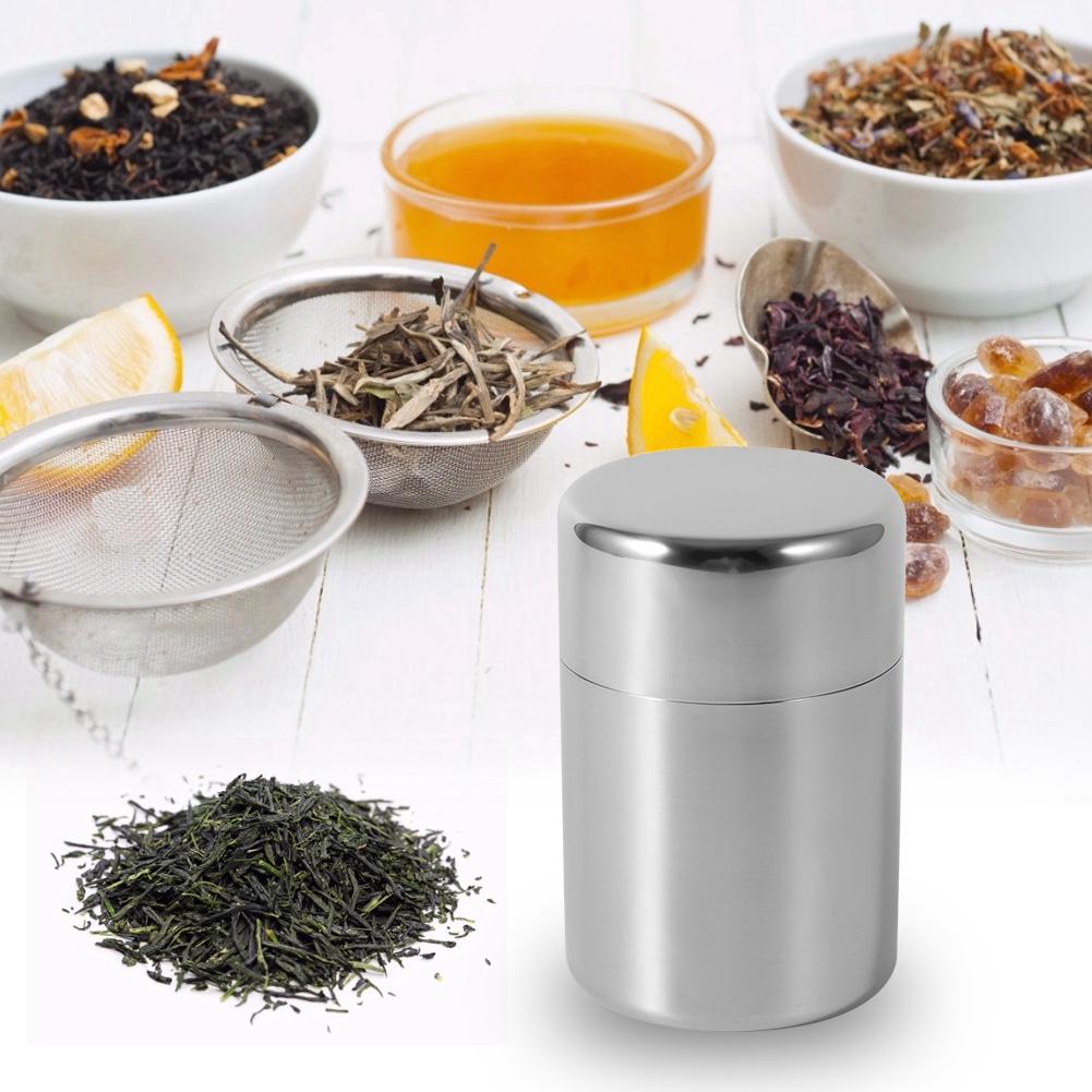 Stainless Steel Tea Tins Canis - Coffee Tea And Sugar Canisters 评论和价格