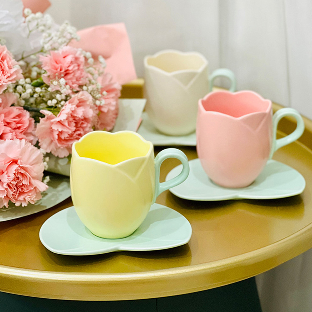 Tulip Coffee Cup with Saucer C - Coffee Tea Love 评论和价格