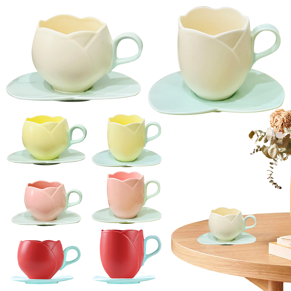 Tulip Coffee Cup with Saucer C - Coffee Tea Love 评论和价格