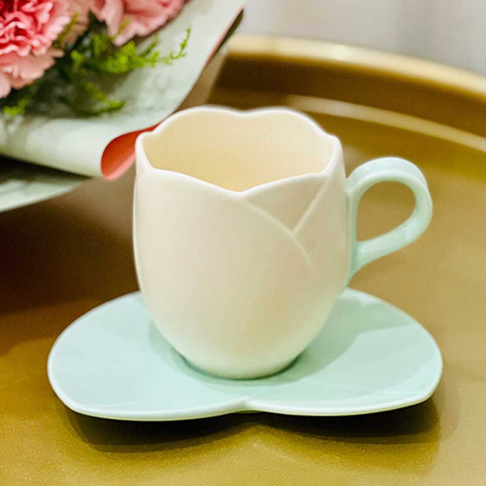 Tulip Coffee Cup with Saucer C - Coffee Tea Love 评论和价格