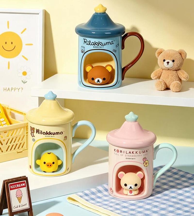 Ceramic Mug Cup With Lid Cute  - Coffee Y Tea 评论和价格