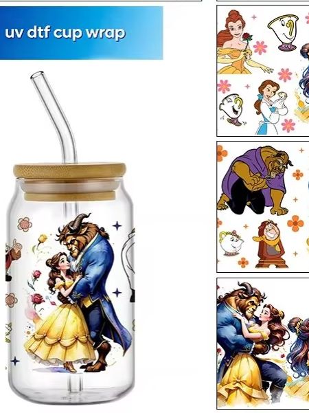 Cartoon popular Princess UV DT - Coffee And Tea Glass 评论和价格