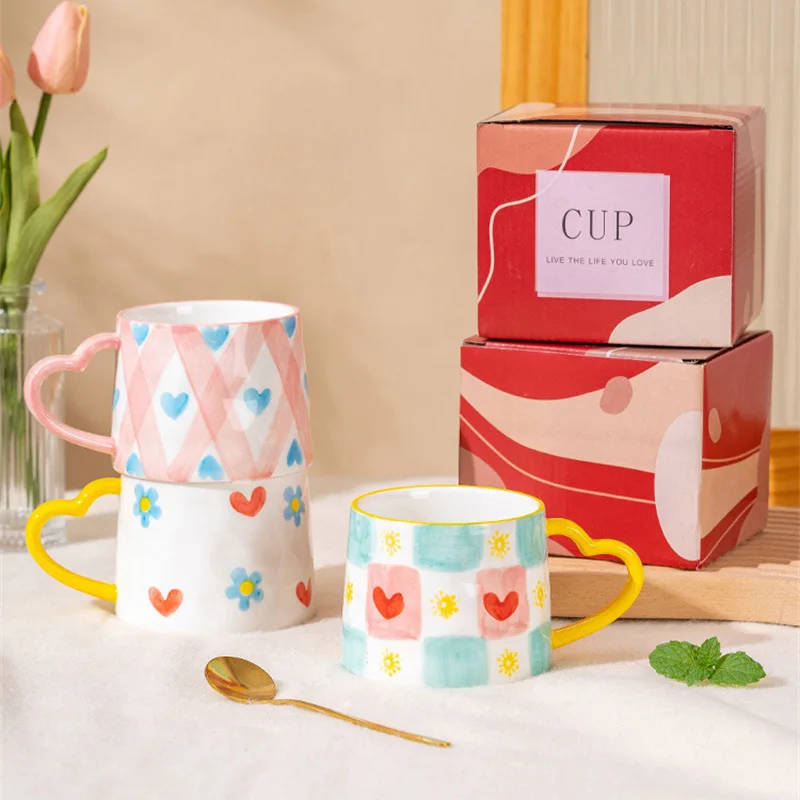 Ceramic Mug Creative Cute Hand - Coffee Tea Love 评论和价格