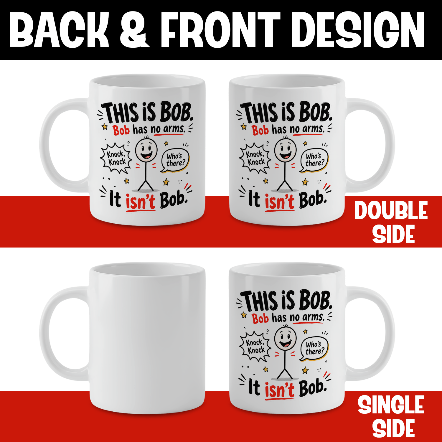 Funny White Ceramic Coffee Mug - Coffee Tea Jokes 评论和价格