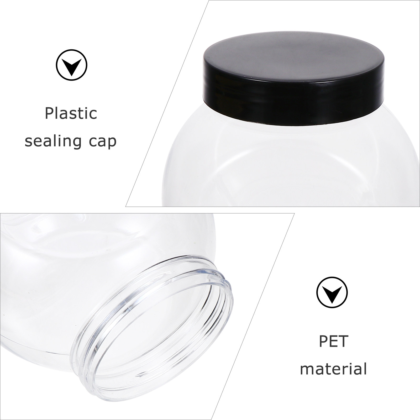1Set Food Storage Cans Transpa - Coffee Tea And Sugar Canisters 评论和价格