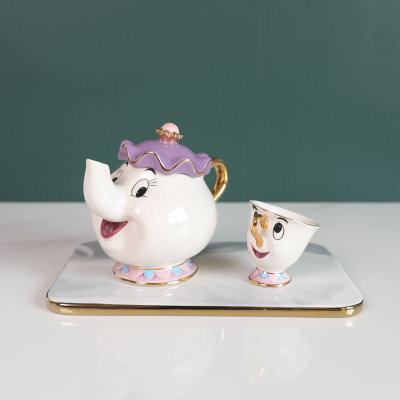 Hot Teapot Cartoon Beauty And  - Coffee Tea Sugar Set 评论和价格