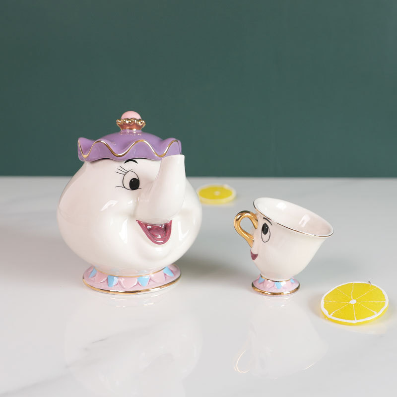 Hot Teapot Cartoon Beauty And  - Coffee Tea Sugar Set 评论和价格