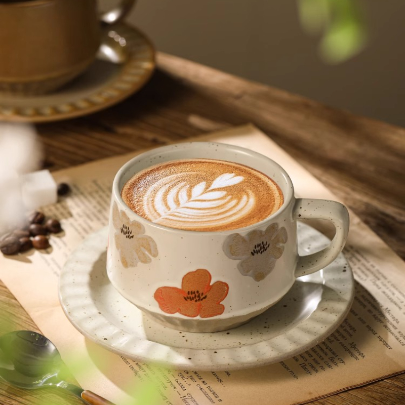 Retro Ceramic Cup Coarse Potte - Coffee Tea Sugar Set 评论和价格