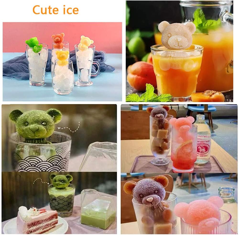 1~6Pcs Ice Bear Mold 3D Bear S - Coffee Tea Love 评论和价格