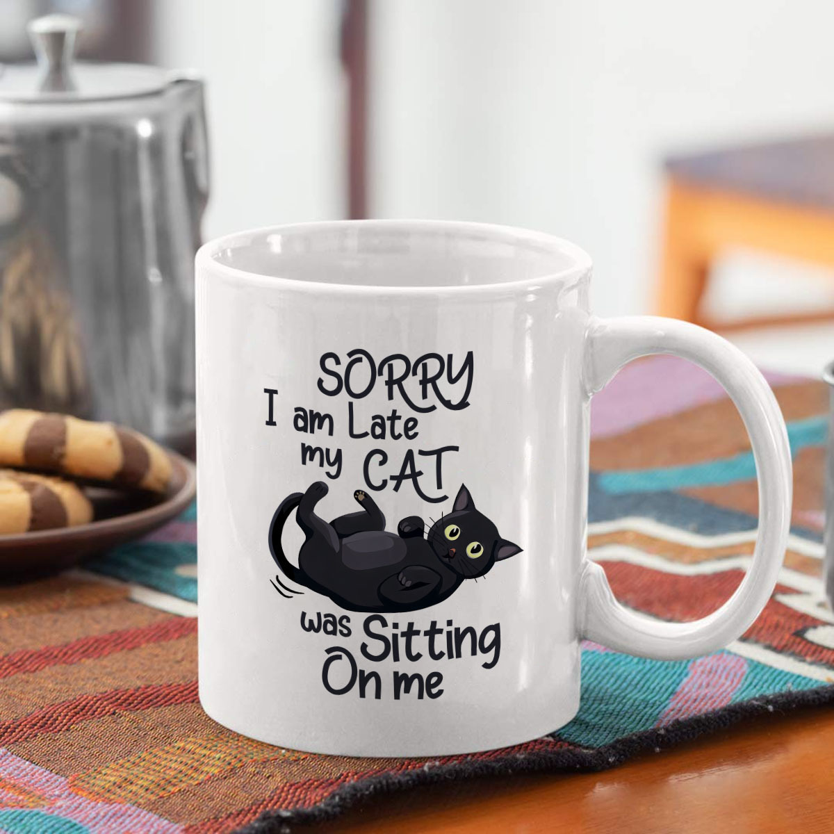 1 Funny Cat Shaped Ceramic Mug - Coffee Tea You And Me 评论和价格