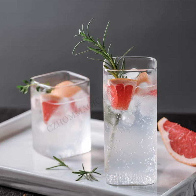 6/4/2/1Pcs Square Glass Cup Co - Water Tea And Coffee 评论和价格