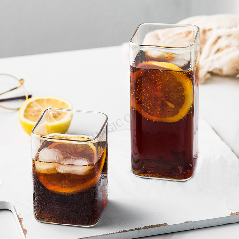6/4/2/1Pcs Square Glass Cup Co - Water Tea And Coffee 评论和价格