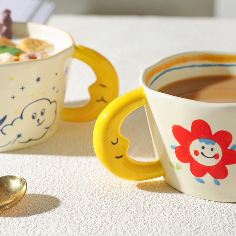 Ceramic Mug Lovely Hand Painte - Coffee Tea Love 评论和价格