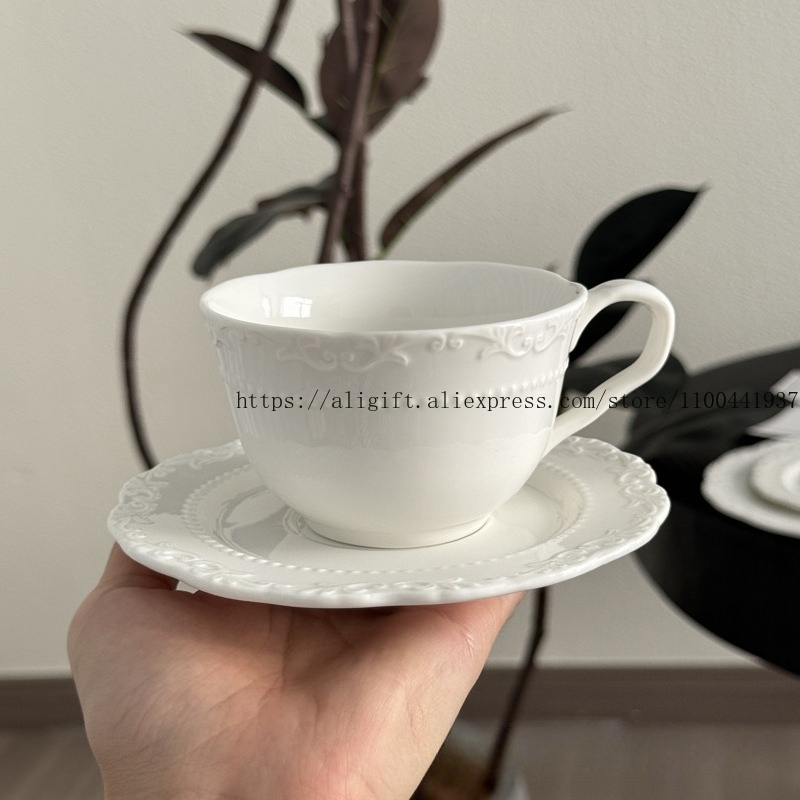 French Light Luxury Embossed F - Coffee Tea Sugar Set 评论和价格