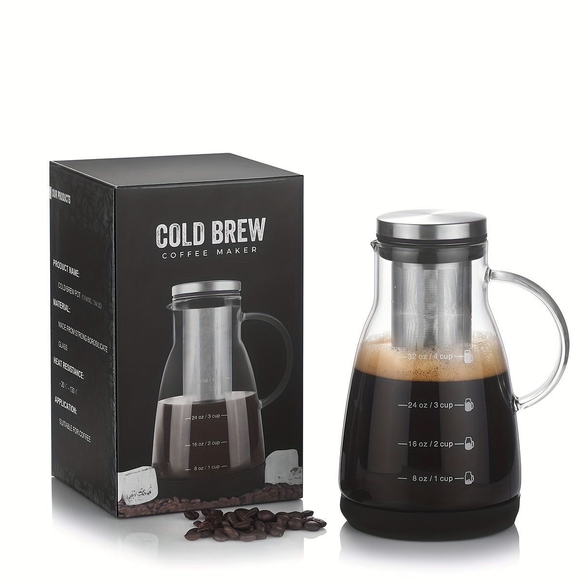 24oz Classic Glass Cold Brew C - Coffee And Tea Glass 评论和价格