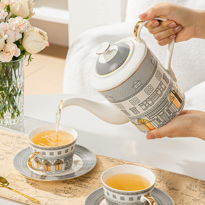Architectural Cup and Saucer C - Coffee Tea Sugar Set 评论和价格