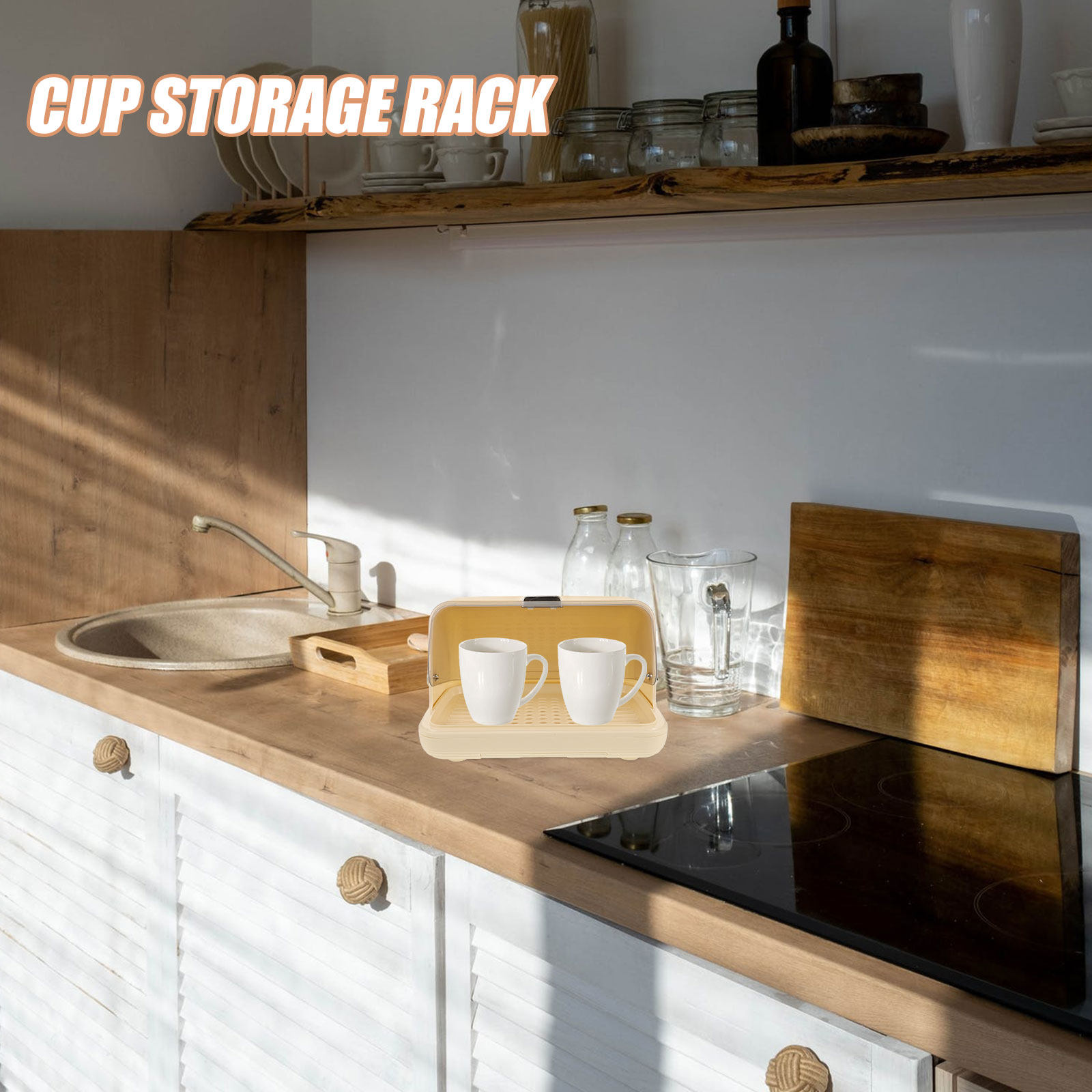 Cup Storage Organizer Box Desk - Coffee And Tea Glass 评论和价格