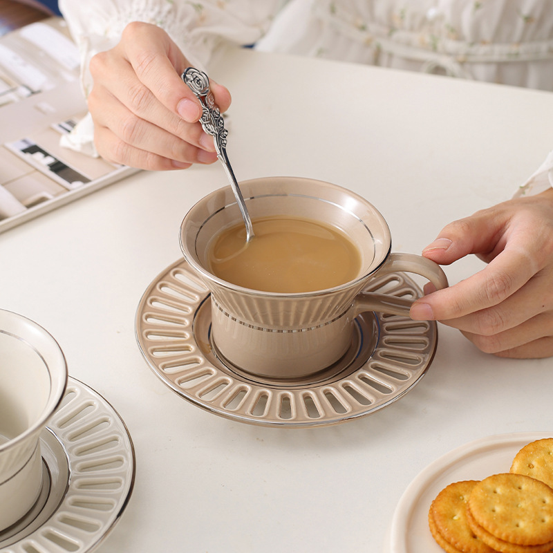 Luxury Ceramic Coffee Cup Dish - Coffee Tea Sugar Set 评论和价格